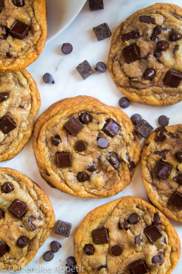 These cookies are the absolute best! They’re incredibly soft, chewy and delicious - and best of all they’re loaded, I mean LOADED with chocolate chips AND chocolate chunks! The perfect chocolate chip cookie.