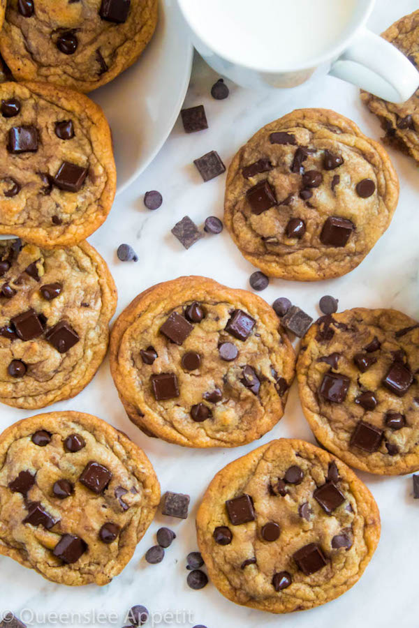 These cookies are the absolute best! They’re incredibly soft, chewy and delicious - and best of all they’re loaded, I mean LOADED with chocolate chips AND chocolate chunks! The perfect chocolate chip cookie.