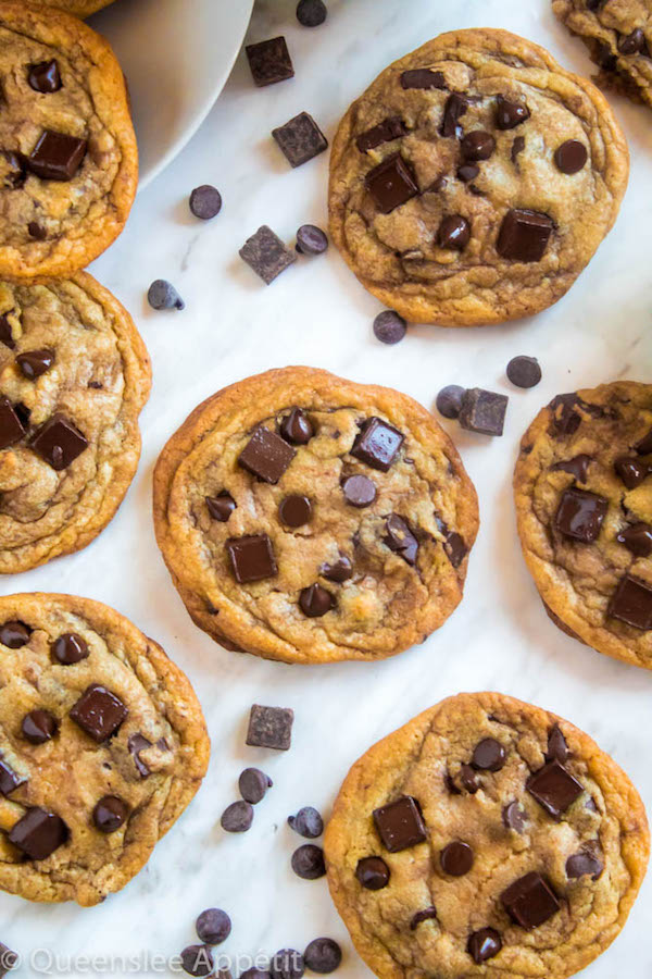 These cookies are the absolute best! They’re incredibly soft, chewy and delicious - and best of all they’re loaded, I mean LOADED with chocolate chips AND chocolate chunks! The perfect chocolate chip cookie.