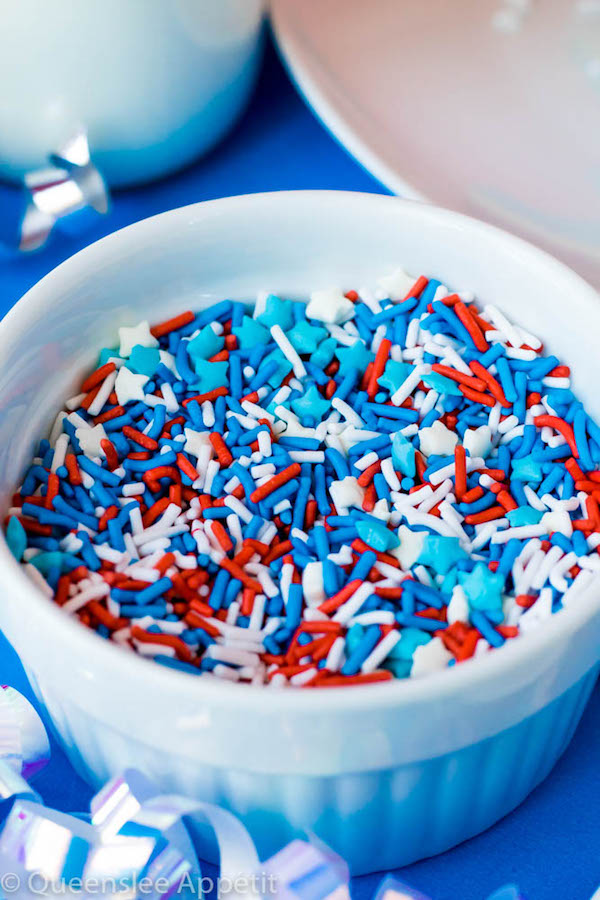 These Red, White and Blue Fudge Brownies are a delicious and fun dessert coloured for the 4th of July.