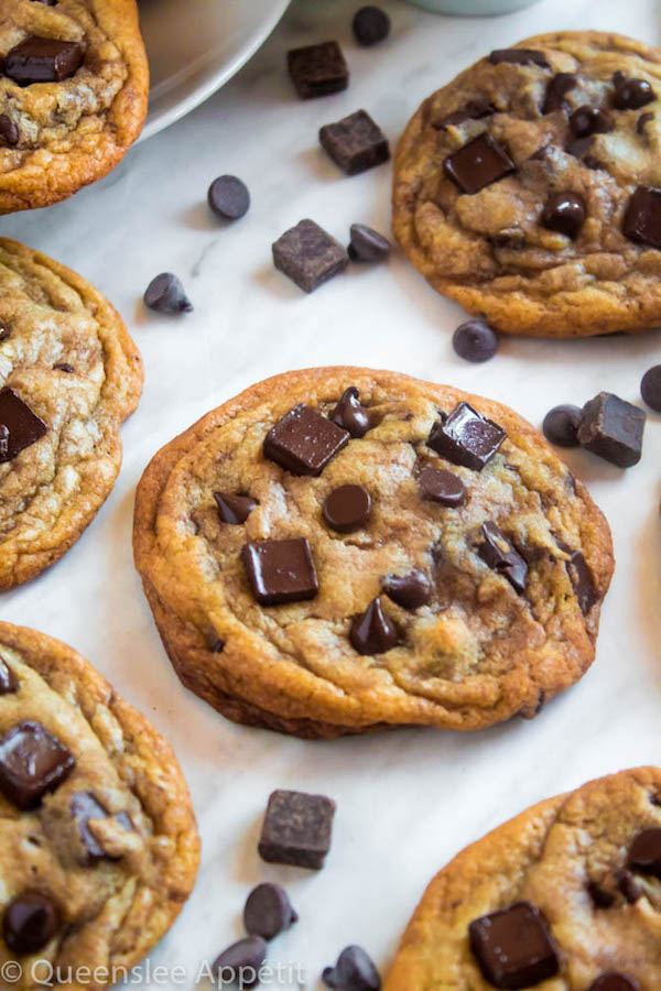 These cookies are the absolute best! They’re incredibly soft, chewy and delicious - and best of all they’re loaded, I mean LOADED with chocolate chips AND chocolate chunks! The perfect chocolate chip cookie.