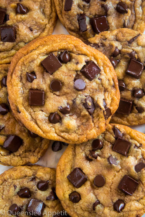 These cookies are the absolute best! They’re incredibly soft, chewy and delicious - and best of all they’re loaded, I mean LOADED with chocolate chips AND chocolate chunks! The perfect chocolate chip cookie.