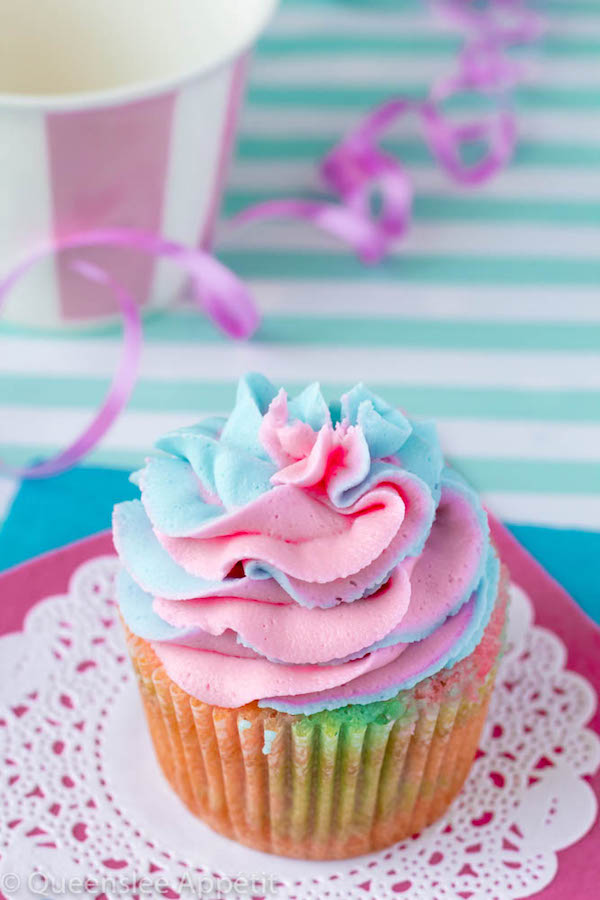 Cotton Candy is great. Cupcakes are great. Together, they make something even greater! These Cotton Candy Cupcakes are a super fun and delicious treat that kids (and your inner kid) will love! 