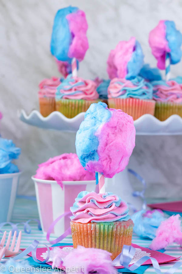 Cotton Candy Cupcakes ~ Recipe | Queenslee Appétit