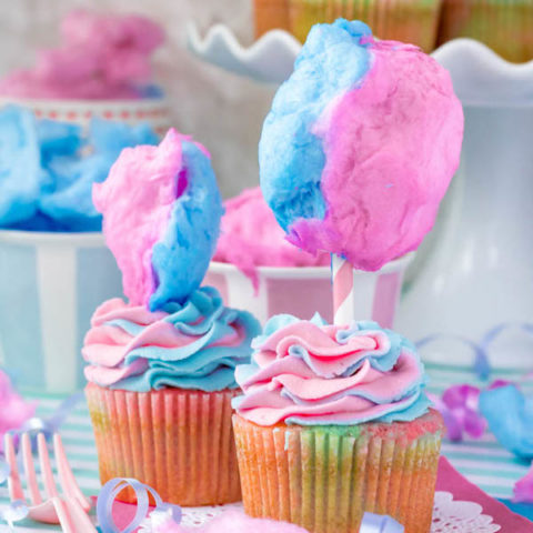 Cotton Candy Cupcakes ~ Recipe | Queenslee Appétit