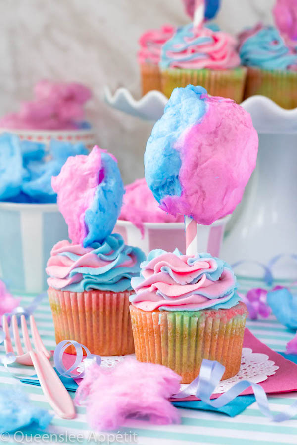 Cotton Candy is great. Cupcakes are great. Together, they make something even greater! These Cotton Candy Cupcakes are a super fun and delicious treat that kids (and your inner kid) will love! 