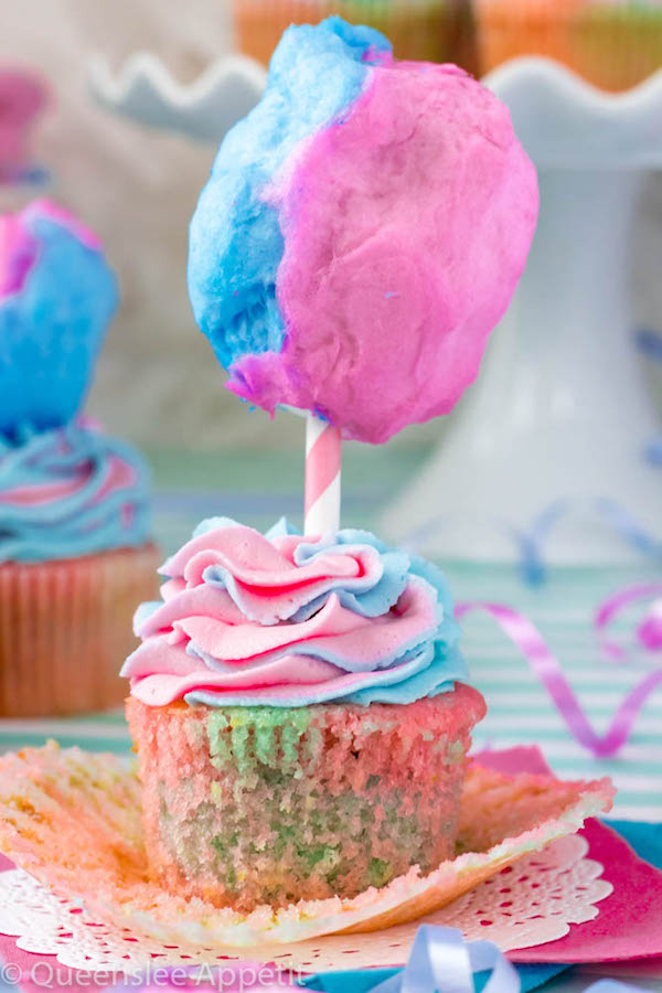 Cotton Candy is great. Cupcakes are great. Together, they make something even greater! These Cotton Candy Cupcakes are a super fun and delicious treat that kids (and your inner kid) will love! 