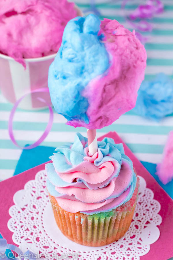 Cotton Candy is great. Cupcakes are great. Together, they make something even greater! These Cotton Candy Cupcakes are a super fun and delicious treat that kids (and your inner kid) will love! 