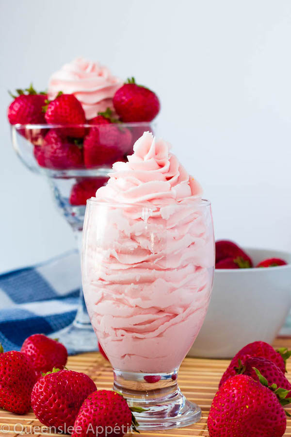 This Dreamy Strawberry Buttercream Frosting is so light and creamy with an authentic strawberry flavour. It’s incredibly simple and pairs perfectly with cakes, cupcakes and other desserts!