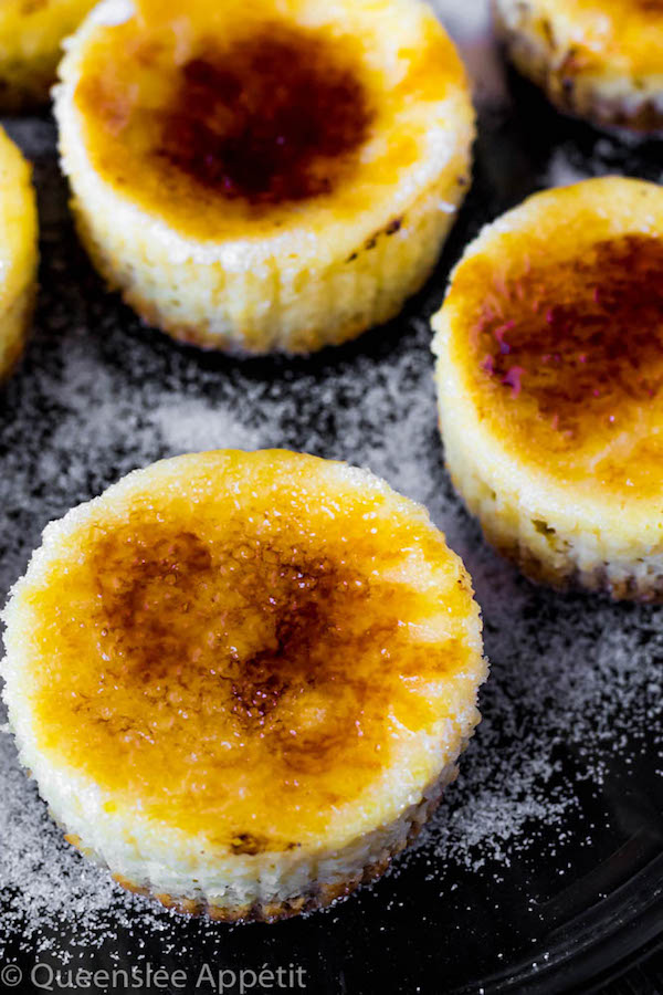 Classic Creme Brûlée and Creamy Cheesecake collaborate to make these incredible Mini Creme Brûlée Cheesecakes! With a custard based cheesecake topped with a yummy caramelized sugar topping, these mini treats are sure to be a huge hit! 