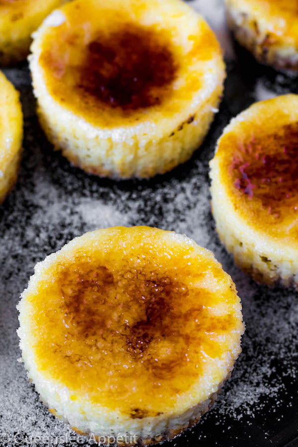 Classic Creme Brûlée and Creamy Cheesecake collaborate to make these incredible Mini Creme Brûlée Cheesecakes! With a custard based cheesecake topped with a yummy caramelized sugar topping, these mini treats are sure to be a huge hit! 