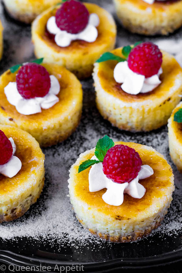 Classic Creme Brûlée and Creamy Cheesecake collaborate to make these incredible Mini Creme Brûlée Cheesecakes! With a custard based cheesecake topped with a yummy caramelized sugar topping, these mini treats are sure to be a huge hit! 