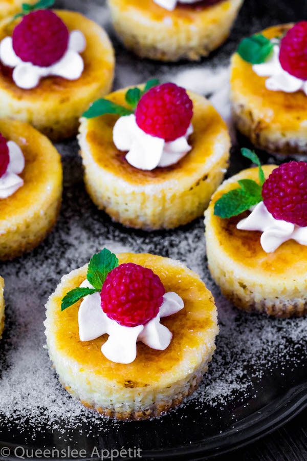 Classic Creme Brûlée and Creamy Cheesecake collaborate to make these incredible Mini Creme Brûlée Cheesecakes! With a custard based cheesecake topped with a yummy caramelized sugar topping, these mini treats are sure to be a huge hit! 