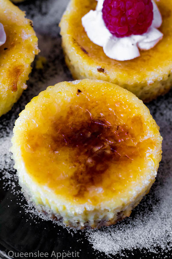 Classic Creme Brûlée and Creamy Cheesecake collaborate to make these incredible Mini Creme Brûlée Cheesecakes! With a custard based cheesecake topped with a yummy caramelized sugar topping, these mini treats are sure to be a huge hit! 