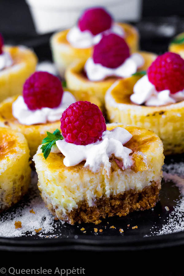 Classic Creme Brûlée and Creamy Cheesecake collaborate to make these incredible Mini Creme Brûlée Cheesecakes! With a custard based cheesecake topped with a yummy caramelized sugar topping, these mini treats are sure to be a huge hit! 