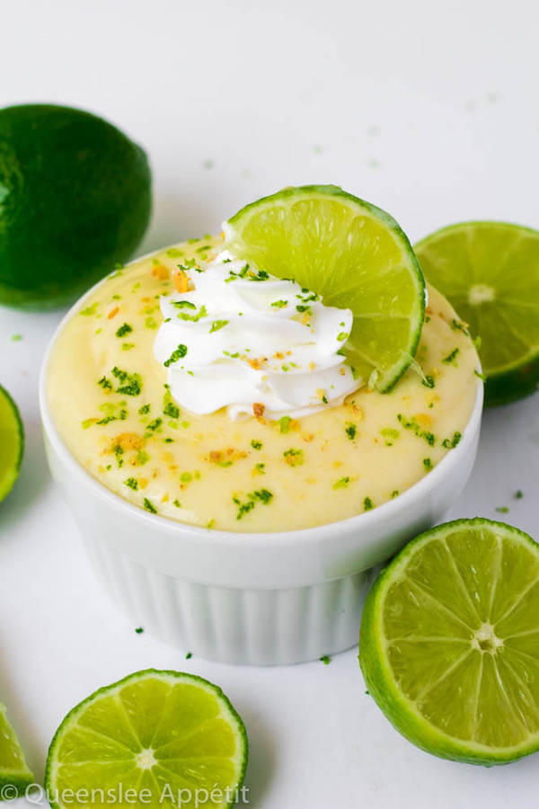 This Key Lime Pie Pudding is sweet, tangy and creamy. Each bite tastes just like a key lime pie! Top this key lime pudding off with whipped cream, crushed graham crackers and a slice of lime for a delightful summer treat! 
