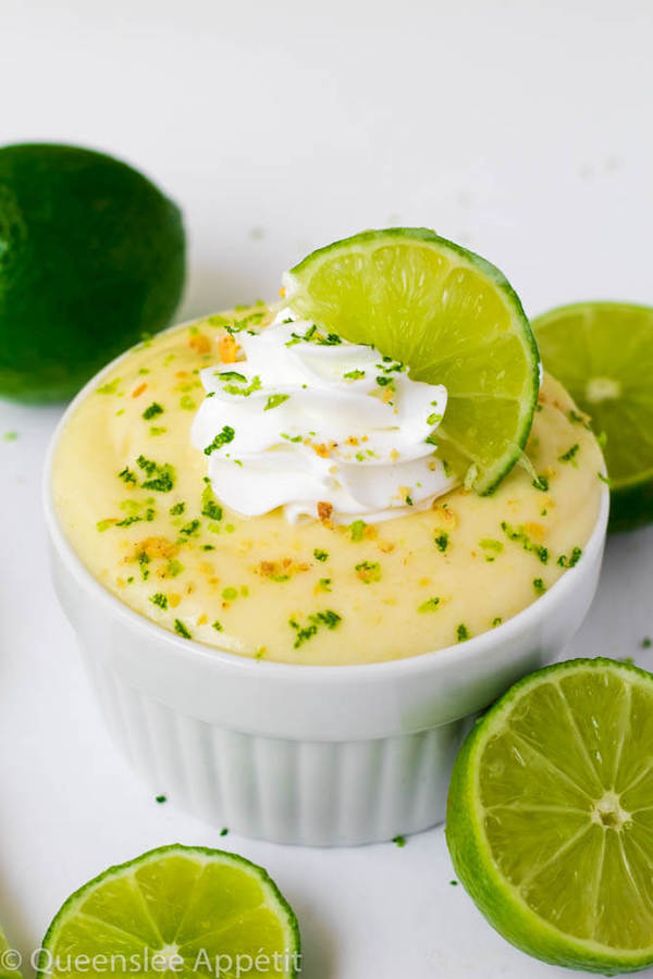 This Key Lime Pie Pudding is sweet, tangy and creamy. Each bite tastes just like a key lime pie! Top this key lime pudding off with whipped cream, crushed graham crackers and a slice of lime for a delightful summer treat! 