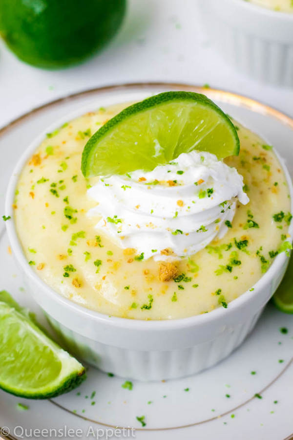 This Key Lime Pie Pudding is sweet, tangy and creamy. Each bite tastes just like a key lime pie! Top this key lime pudding off with whipped cream, crushed graham crackers and a slice of lime for a delightful summer treat! 