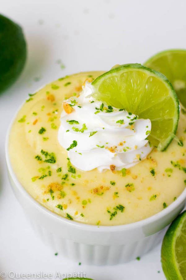 This Key Lime Pie Pudding is sweet, tangy and creamy. Each bite tastes just like a key lime pie! Top this key lime pudding off with whipped cream, crushed graham crackers and a slice of lime for a delightful summer treat! 