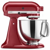 KitchenAid KSM150PSER Artesanal de Inclinação da Cabeça-de-Stand Mixer com Derramando Escudo, 5-Quarto, Império Vermelho