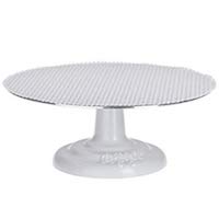 Ateco 612 Revolving Cake Decorating Stand, 12" Round, Cast Iron Base with ⅛" Aluminum Top
