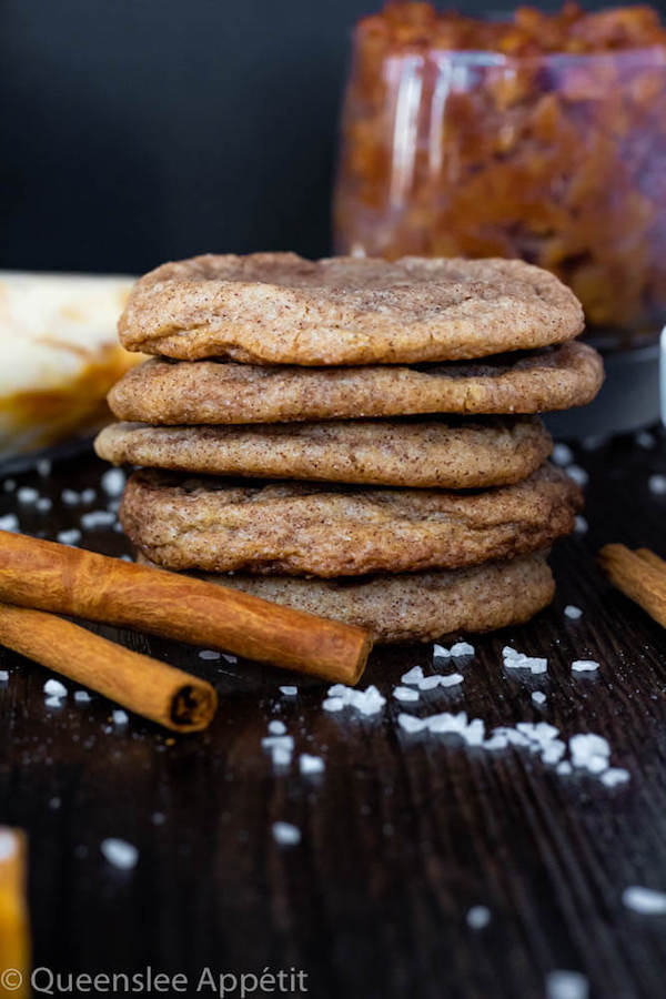 Salted Caramel Apple Crisp Cookie Sandwiches