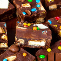 Halloween Candy Fudge Brownies