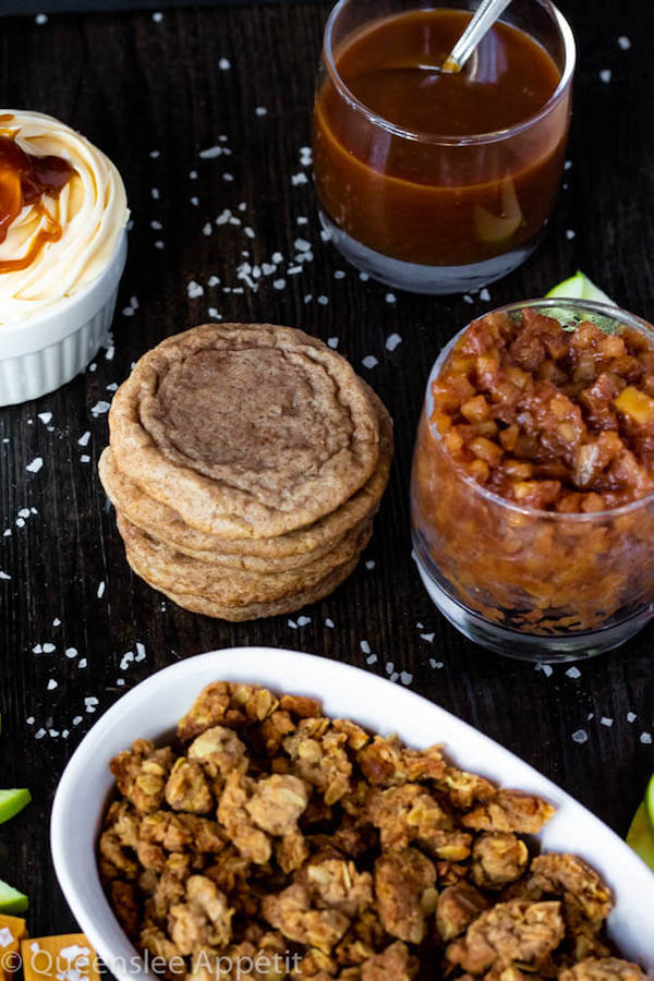 Salted Caramel Apple Crisp Cookie Sandwiches