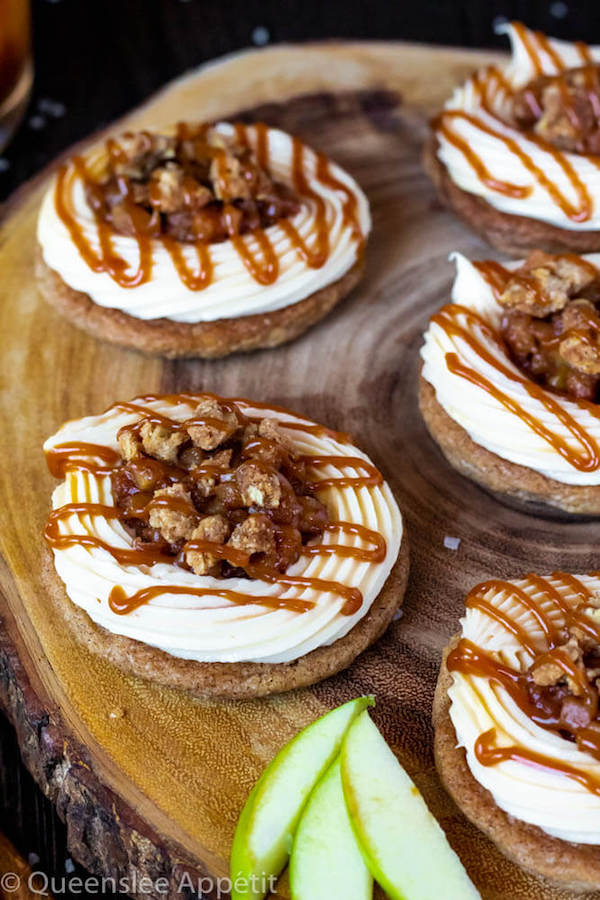 Salted Caramel Apple Crisp Cookie Sandwiches