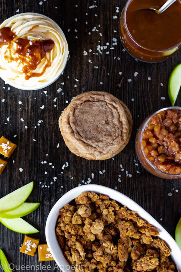 Salted Caramel Apple Crisp Cookie Sandwiches