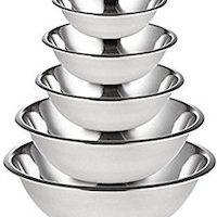 Stainless Steel Mixing Bowls by Finedine (Set of 6) Polished Mirror Finish Nesting Bowl, ¾ - 1.5-3 - 4-5 - 8 Quart - Cooking Supplies