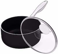 Utopia Kitchen 2 Quart Nonstick Saucepan with Glass Lid - Multipurpose Use for Home Kitchen or Restaurant