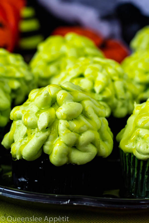 Zombie Brain Cupcakes