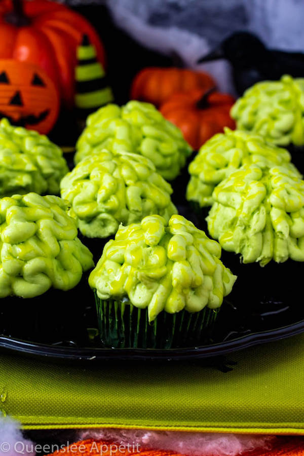 Zombie Brain Cupcakes