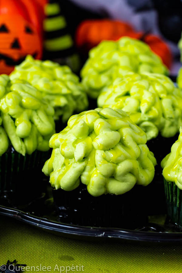 Zombie Brain Cupcakes