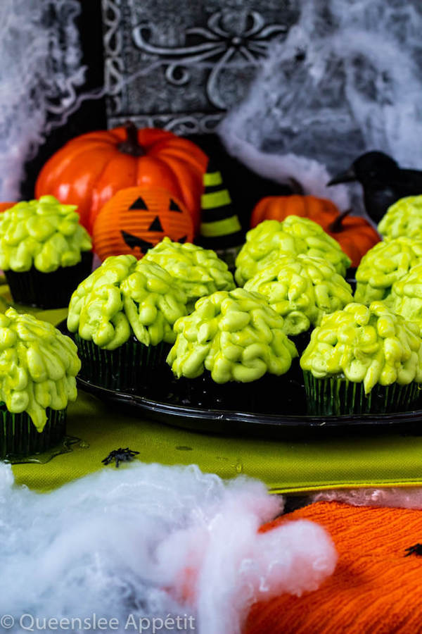 Zombie Brain Cupcakes