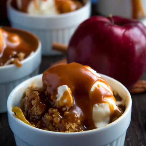 Salted Caramel Apple Crisp