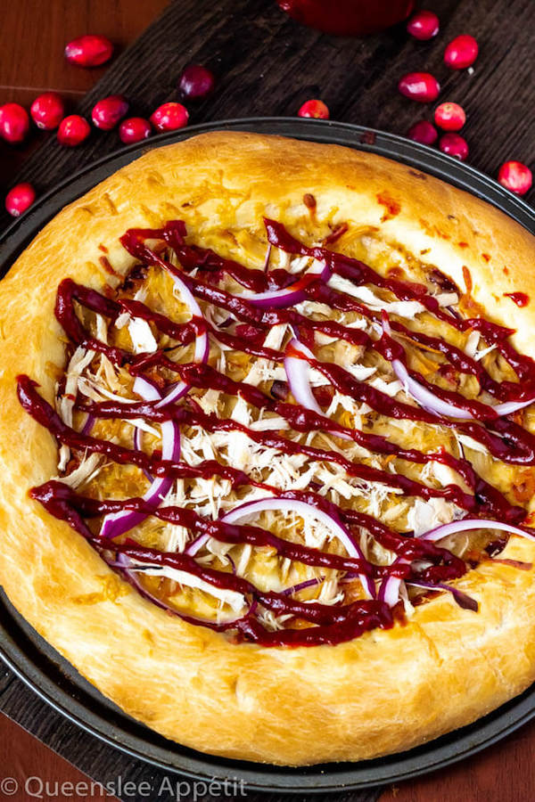 Cranberry BBQ Turkey Pizza ~ Recipe | Queenslee Appétit