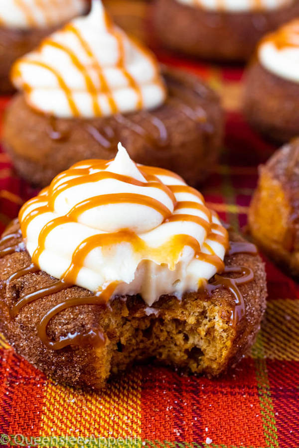 Pumpkin Donuts with Salted Caramel Cream Cheese Frosting Recipe