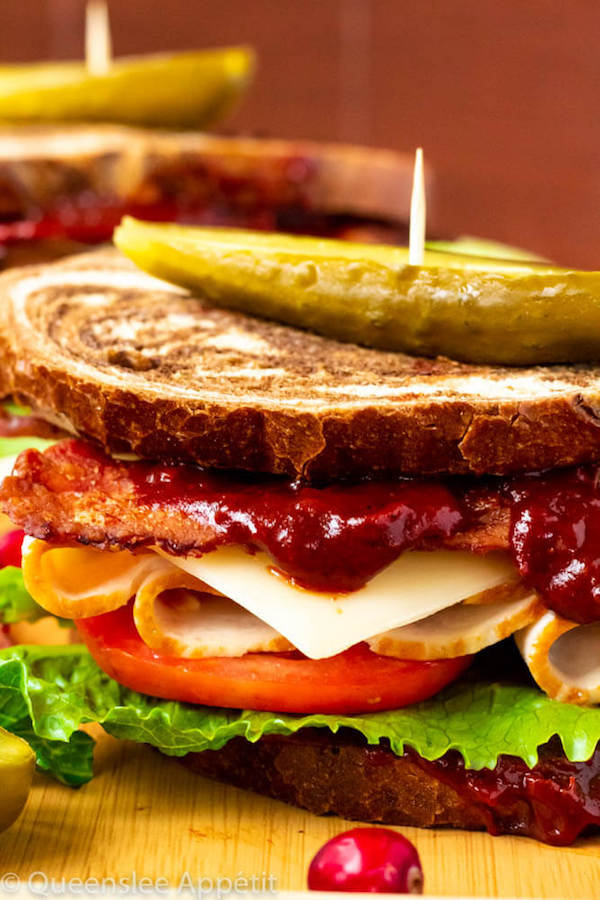 Turkey Sandwiches with Cranberry BBQ Sauce