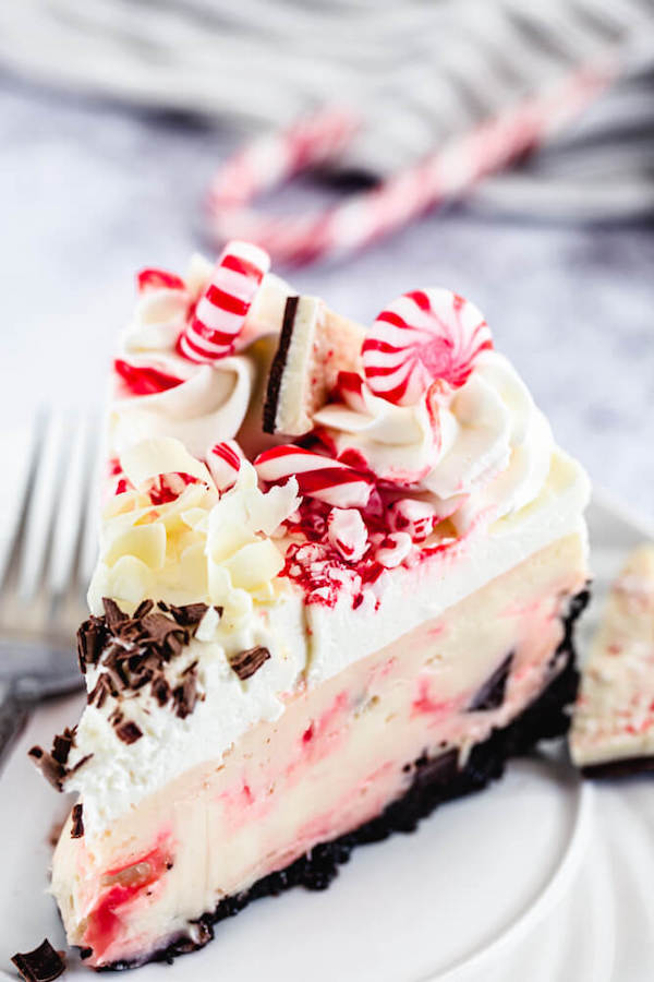 White Chocolate Peppermint Bark Cheesecake ~ Recipe