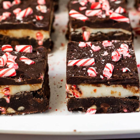Peppermint Bark Fudge Brownies