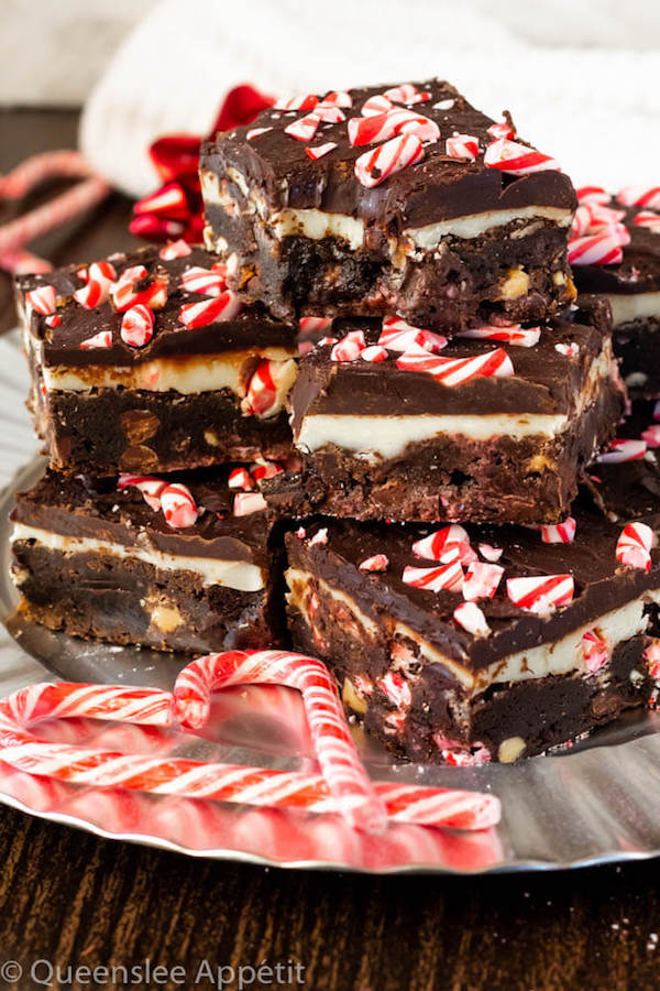 Peppermint Bark Fudge Brownies Recipe Queenslee Appétit