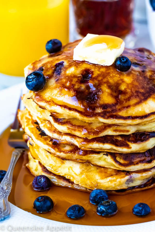 Best Ever Blueberry Pancakes Recipe Queenslee Appétit