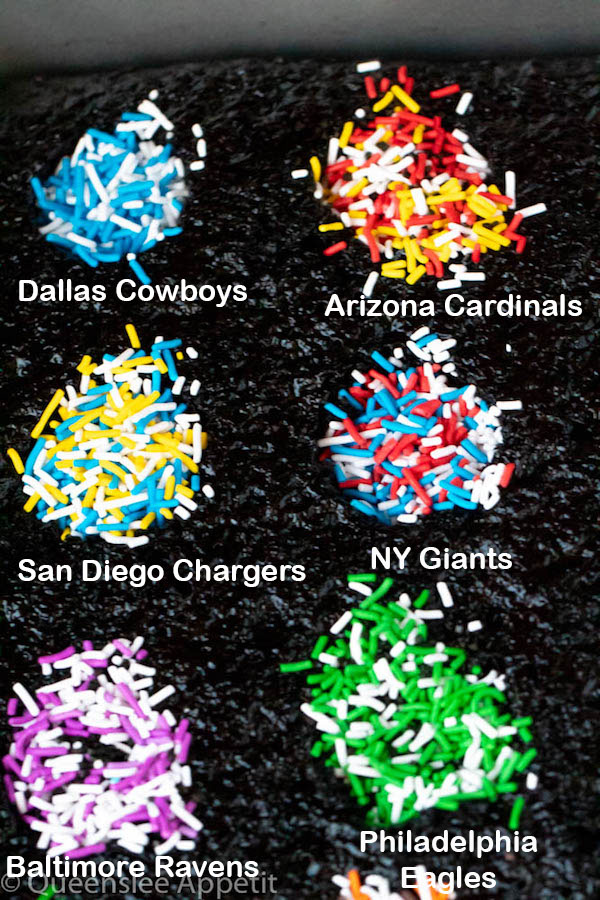 Football Surprise Sprinkle Sheet Cake