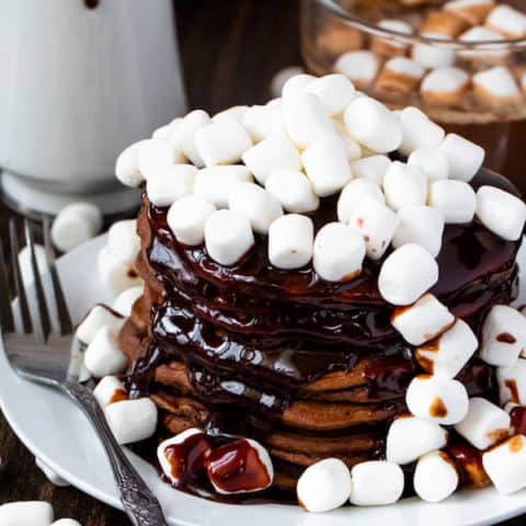 Hot Chocolate Pancakes