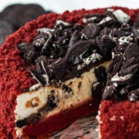Red Velvet Oreo Cheesecake