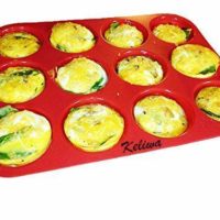 keliwa 12 Cup Silicone Muffin - Cupcake Baking Pan/Non - Stick Silicone Mold/Dishwasher - Microwave Safe