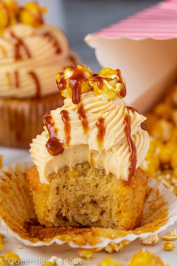 Caramel Popcorn Cupcakes