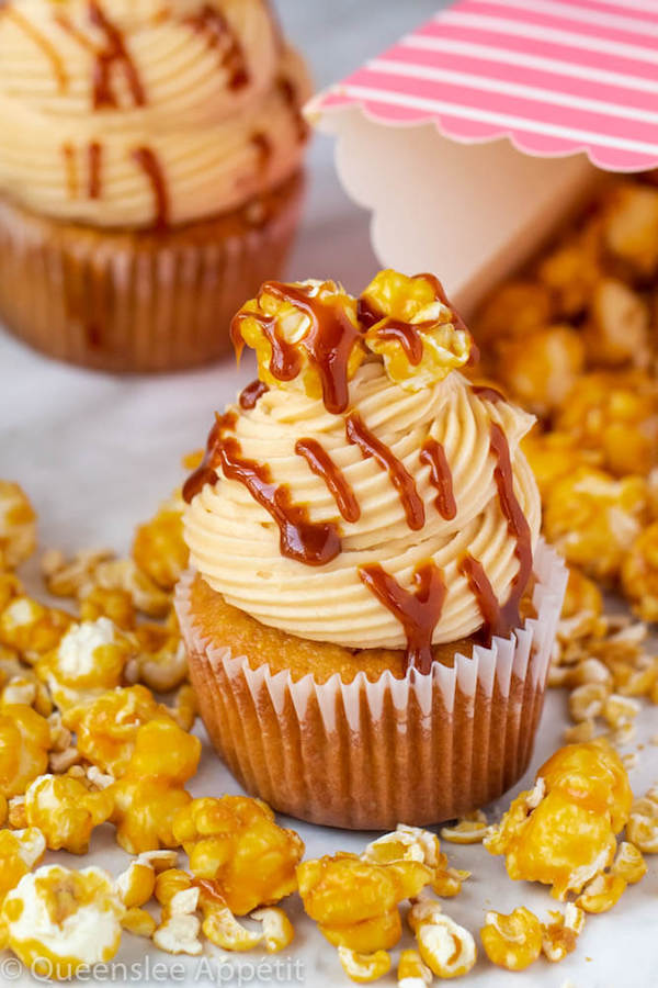 Caramel Popcorn Cupcakes